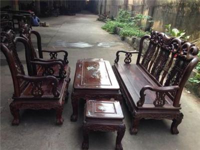 北京老挝红酸枝家具回收二手红酸枝写字台回收明式红酸枝写字台沙发回收